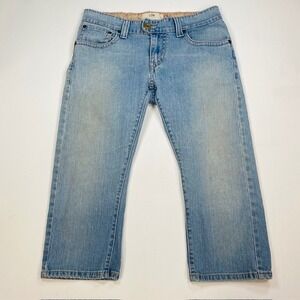 Levis 542 Low Rise Light Wash Blue Denim Cropped Jeans Womens Size 12